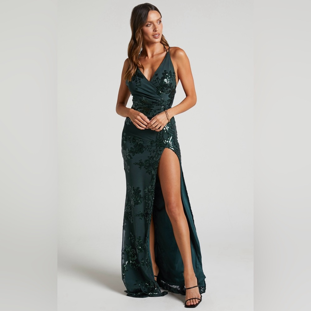 Showpo Emerald Sequin Dress